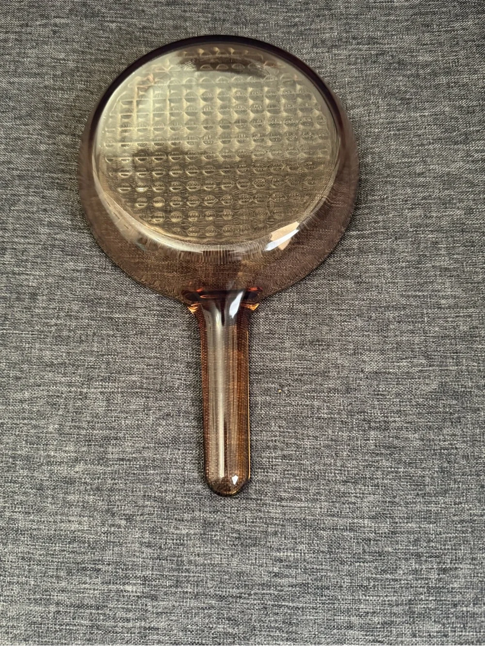 Vintage Corning Ware Pyrex Amber 7 Inch Waffle Bottom‎ Frying Pan Skillet USA